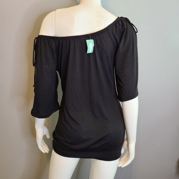 NEW! Maurices Sequined Cold Shoulder Top - Picture 7 of 8